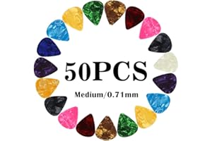 CAIHONG Gitarren Plektren Medium 50 Stück, Plektrum für Akustikgitarre, E-Gitarre, Ukulele, Bass, Guitar Picks, Zubehör für Gitarre (0.71mm)