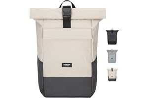 LARKSON Mochila Enrollable Hombre & Mujer - No 4 - Macuto para Viaje, Uni, Trabajo - de Botellas Pet Recicladas - Bolso para Portátil - Impermeable