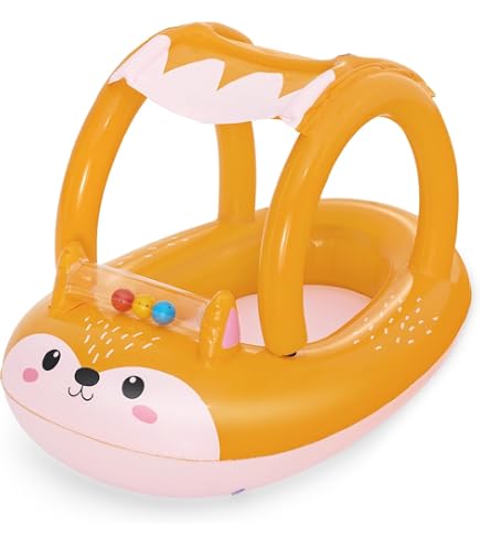 Zwemband voor baby's: zwembanden voor baby's met zonwering van pvc, ringen met baldakijn, opblaasbaar, opvouwbaar, veiligheidszitje retro, drijvende parasol Zwemband voor baby's: zwembanden voor baby's met zonwering van pvc, ringen met baldakijn, opblaasbaar, opvouwbaar, veiligheidszitje retro, drijvende parasol