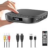 Desobry Reproductor DVD para TV HDMI 1080P, USB/TF, Multizona | Reproductor DVD multizona compatible con DVD, CD, SVCD, MP3 y