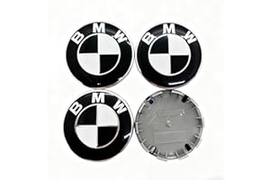 AIDODMOM 4 Pezzi Coprimozzo Ruota Auto ABS Tappi Di Cerchioni Per Cerchioni Copricerchi Universali Auto Accessori, bmw diametro 68mm 56mm Coprimozzi auto Fregi Cerchi in Lega (B, 56mm)