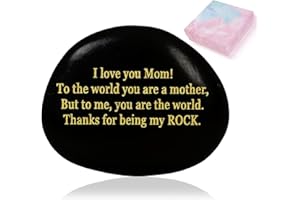 OUMAIFENG Mothers Day Gifts for Mum,Christmas Mum Gift Engraved Rock of Love Mother Presents from Daughter Son on Her Birthday, Thank You For Being My Rock, Novelty Keepsake Rock With Sentiment Words