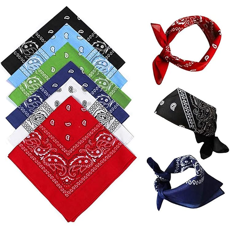 4 Bandanas Cachemire Polyester - Unisexe, Élégant Et Polyvalent