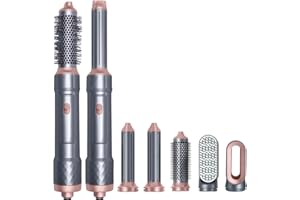 TANSHINE 5 in 1 Auto Hair Wrap Hairstyler,Hot Air Brush for Hair Styling, Automatic Electric Hair Blow Dryer Brush Set with Detachable Heads Comb for Straightening Voluming,Ionic Care Frizz-Free