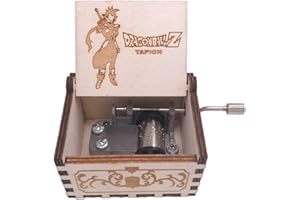 Youtang Dragon Ball Boîte à Musique à manivelle Boîte à Musique Bois sculpté Musicale, Cadeaux, Play Dragon Ball Z-tapion Thème