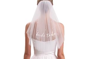 YUNHENTONG Schleier Braut Weiß, Elegent Brautschleier Damen, Schleier Kurz mit Kamm, Weich Hochzeitsschleier, Softtüll Braut Schleier Weiss für Hochzeit, Heiratsantrag, Junggesellenabschied, Fotoshooting