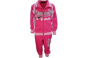 Girls Fashion Mädchen Sport- & Freizeitset, Trainingsanzug, Jacke + Hose, MF49e