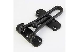 CHEEROYAL Door Chain Lock for Front Door, Door Lock with Swing Bar Door Chain Security,Door Guard Security Restrictor Door Lock Latch Zinc Alloy Built-in Steel Ball for Home Hotel Apartment (Black)