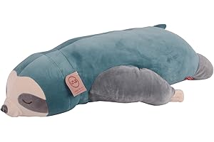 UNUS Coussin décoratif en Forme Paresseux, Oreiller en Peluche pour Enfants, idéal pour positionnement latéral 75 cm, Turquoise