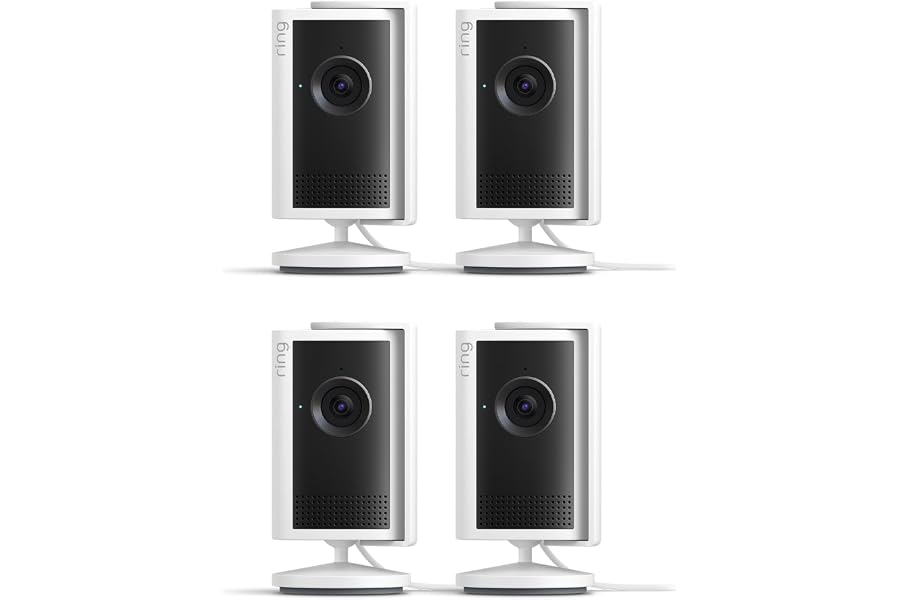 Ring Innenkamera Plus (Indoor Camera Plus), neueste Generation | Sicherheitskamera mit Netzstecker | Retinal 2K, 4-fach-