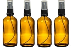 AP 4x Apotheker-Sprühflaschen 100ml, Braunglas