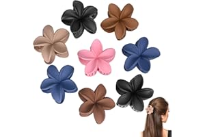 HAOYULUO 8 Pezzi Fermagli Capelli Donna Fiore,Mollettoni capelli donna,Diversi colori,Design antiscivolo，Utilizzato per fissare capelli spessi,capelli ricci,adatto per decorare ragazze con varie acconciature