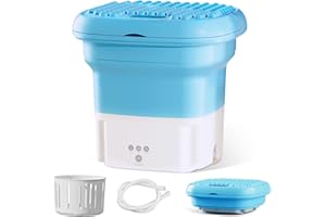 ZEBBYEE Lavadoras PortáTiles, Lavadora Plegable Portátil Mini Lavadora, Lavadora Pequeña Portátil para Calcetines Ropa Interior o Artículos Pequeños Para Camping RV Viajes
