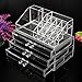 New Cosmetic Jewellery Rack Makeup Organizer Box Case Clear 3 Storage Drawers (3 layers 24.2x19.3x15cm)