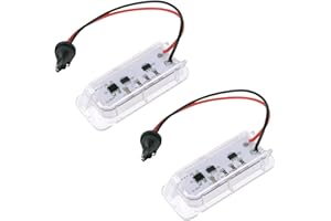 KSYWYDU 2 PCS Number Plate LED Light, Rear Number Plate Lamp License Bulb for Ford Focus, Fiesta MKIII, Mondeo, S-Max, C-Max, Kuga, Jaguar XF XJ Ranger, 12V 6500K White Taillight Replacement for Car