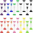 JAPCHET 20 PCS 3 Minutes Hourglass Sand Timer, 10 Colors Sandglass Timer, Hourglass Sand Clock for Home, Office, Kitchen, Classroom