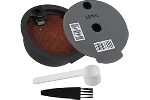 HONEYHOUSE Reusable Coffee Capsule, Compatible with Bosch Tassimo Machines, Coffee Filter Refillable, Coffee Pods with Readable Barcode