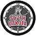Produktbild NCAA Unisex Wanduhr, unisex - erwachsene Unisex Kinder herren, South Dakota Coyotes - Carbon Fiber Textured Wall Clock, Carbon Fiber, Einheitsgröße