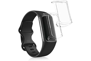 kwmobile Etui kompatybilne z Fitbit Charge 6 / Charge 5, 2 x silikonowe etui na monitor fitness z TPU, przezroczyste