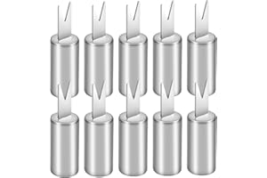 ZONKSTEE Corn On The Cob Skewers, 10pcs Corn Holders Corn on The Cob Stainless Steel Corn Cob Holders BBQ Fork Skewers for Home Cooking Barbecue, Parties, Picnics, Camping