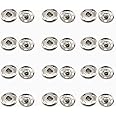 12 Pcs Sew-on Metal Snap Clasps, 21 mm, Sewing Snap Buttons for Clothes, DIY, Handbag