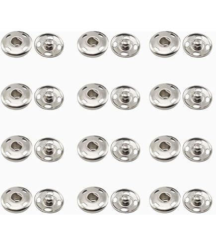 Yuanchu 24 paar platte bloemknoppen, 21 mm grote drukknopen om aan te naaien, metalen knopen, 3 kleuren, legeringsknopen, drukknopsluitingen voor tassen, kleding, naaitoebehoren, doe-het-zelf handwerk