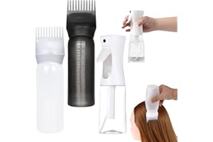 DYIOUXIN Botella Aplicadora de Aceite para el Cabello,Botella Aplicadora de Peine,160ml Aplicador Aceite Pelo,Raíz Botella Aplicadora Aceite,Tinte Cepillo Aplicador,Botes Aplicadores de Tinte,Spray Bottle