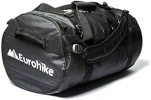 Eurohike Transit 65 Litre Hybrid Duffel Bag with Multiple Carrying Options, 65L Holdall, Cargo, Rucksack, Backpack, Bag for Men & Women, Large, Durable, Travel, Luggage, Weekend, Sports, Black
