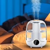 Coverzone 3 Litre Hacimli Humidifier Buhar Makinesi Nemlendirici Aroma Terapi Dif&uuml;z&ouml;r&uuml; 3000 Ml Kapasiteli 21x16 cm Ev Ofis Sp