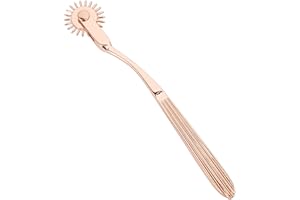 YUZHO BDSM Nadelroller Stahlnadelrad Nadelrad Nervenstimulierendes Edelstahl-Nadelrad Hautnerventest Adult Toys für Paare und Paare flirten Farbe Rose Gold