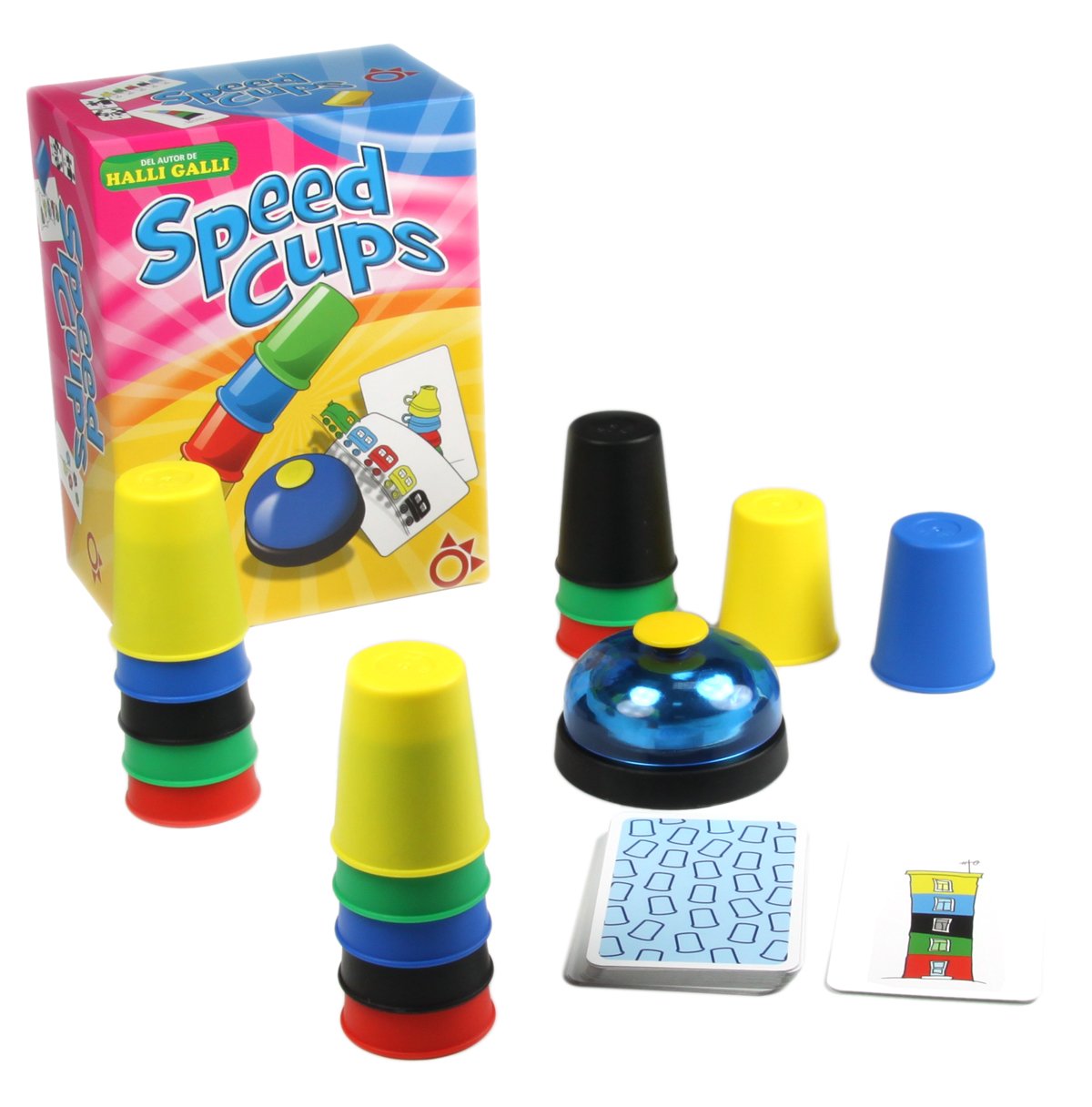 MERCURIO - Speed Cups | Juego de Habilidad y Reflejos | Incluye Cubiletes y Timbre | Tiempo Aproximado 15 min| a partir de 6 Años | Para 2 a 4 Jugadores