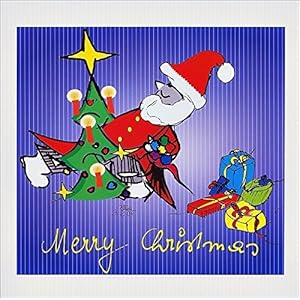 Weihnachten, Textkarte mit Motiv, von Handmadegruss edel und sinnlich für Sie hergestellt, im creme gehaltenen Farbton, mit unserem Coolmen zu Weihnachten, nach einer Kalligrafie von Volkmar Dieth