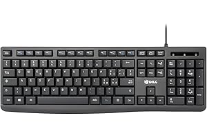 DILC IPERMERCATO ONLINE DILC Tastiera USB layout italiano, 105 tasti antiscolorimento e antiusura, Cablata, Nero