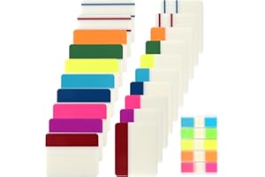 HOPTON 500 Blätter Haftnotizen, Transparent Sticky Notes, Haftstreifen, Haftnotizen Klebezettel Klein, Durchsichtige Seitenmarker, Haftmarker, Page Marker für Bible Study Schreibwaren Studium Must Haves