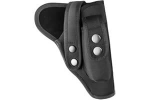 MIOYOOW Funda de Pistola, Tela Oxford 1680D, Funda de cinturón Derecha/Izquierda con Bolsillo Lateral para Cargador para Pistolas de 9 mm, 380 45ACP