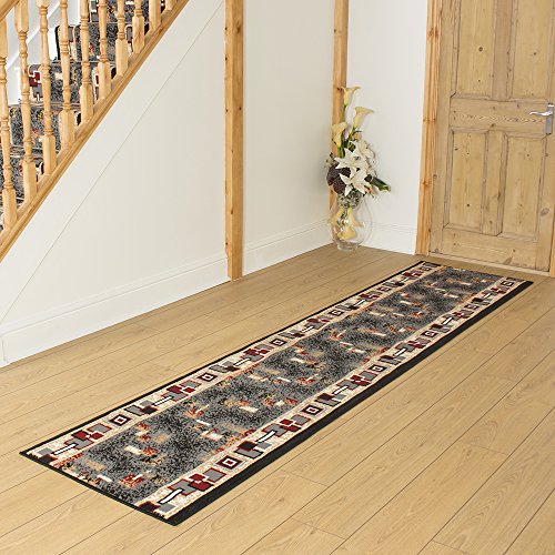 Amuse Black - Long Hall & Stair Carpet Runner