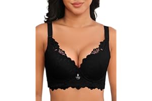 Svmer Push Up Lace Bra for Women Underwire Plus Size Comfortable Brassiere
