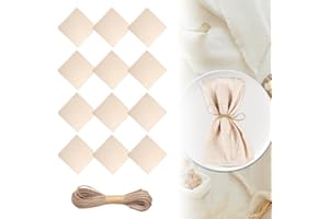 ADDLIVE 12 servilletas de tela con flecos, 42 x 42 cm, servilletas de tela con cuerda de 10 m, servilletas de lino lavables, servilletas de tela beige para Navidad, cumpleaños, bodas, cenas (beige)