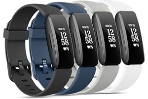 AK Bracelet Compatible avec Fitbit Inspire 2 Bracelet, Bracelet Rechange réglables en Silicone Souple pour Fitbit Inspire 2 Tracker pour Homme Femme(Pack F)