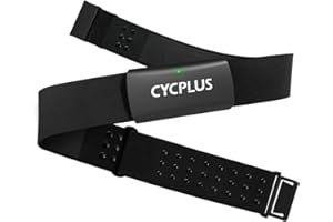 CYCPLUS H2Pro - Ceinture Cardio Fréquencemètre de Poitrine Bluetooth/Ant+ avec 500h d'autonomie, IPX7 Étanche et Anti-Poussière, Compatible avec Strava/Cycplus Fit App