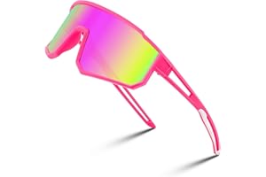 FEISEDY Occhiali da Sole Sportivi Polarizzati per Ragazzi Bambini Bicicletta Occhiali da Baseball per Ragazze Età 6-15, con Protezione UV400, Montatura TR90 B4163