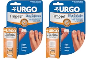 LABORATORIOS URGO SL Urgo - Uñas dañadas Filmogel – Para uñas dañadas por Hongos y Traumatismos leves - Frasco de 3,3 ml con pincel incorporado, Pack de 2 unidades