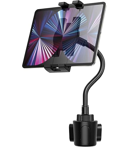 Auto Bekerhouder Tablethouder, woleyi Bekerhouder Auto Tablet Mount met Verstelbare Arm voor iPad Pro Air Mini, Galaxy, Huawei, Fire, iPhone, 4-12,9 Telefoons en Tablets