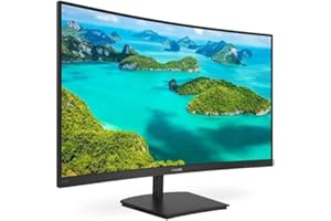 PHILIPS MONITORS Philips Écran incurvé 241E1SCA 59 cm (23,6 pouces) (VGA, HDMI, temps de réponse de 4 ms, 1920 x 1080, 75 Hz, FreeSync) noir