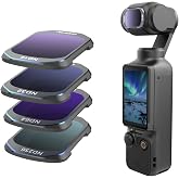 TELESIN DJI Osmo Pocket 4/3 &amp; Xtra Muse i&ccedil;in manyetik ND16/32/64/256 filtre seti | &Ccedil;oklu sertleştirilmiş HD optik cam | Manye
