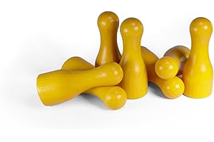 Spieltz Riesen Spielfiguren für XXL Brettspiele: Halmakegel groß aus Holz, 25/60 mm. Flaschenkegel, gut zu greifen. Extra große Spielkegel (orange, 50 Stück)