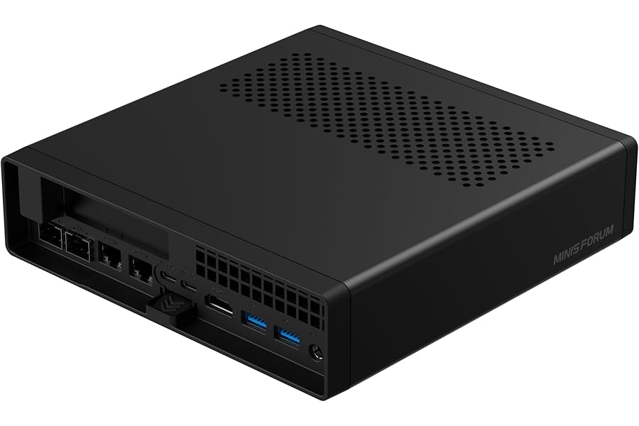 MINISFORUM AMD Ryzen 9 9955HX Barebone with MS-A2 Mini PC (16C/32T, up to 5.4GHz), PCIe×16, HDMI/2x USB-C (8K@60Hz), 2x SFP+ 10G, 2x 2.5G LAN, 3x SSD M.2 (2280/22110/U.2),NO RAM/SSD/OS