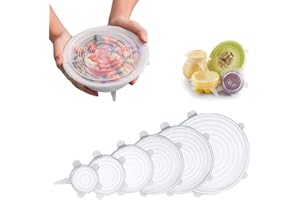 OPACELUUK Tapas elásticas de silicona, Tapa de varios tamaños para tazón reutilizable, duradero y expandible para adaptarse a muchos tamaños y formas de contenedores. para mantener la comida fresca.