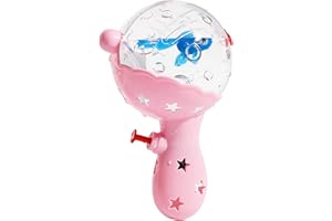 JUNBAOYYDS Wasserpistole Mini, Wasserpistole Spielzeug für Kinder, Star Duck transparente Kugel Wasserpistole, Transparente Wasserpistolen für Outdoor Garten Strand Pool Partygeschenke (Rosa)