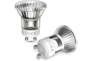 DoRight 35W Gu10 Ampoules Halogènes, Mr11 Halogène Mini Gu10 35W Lampe À Lave Ampoule 360Lm Dimmable Halogène Réflecteur Ampoule Pour Lampe À Lave - 35Mm De Diamètre - Blanc Chaud 2800K Pack De 2